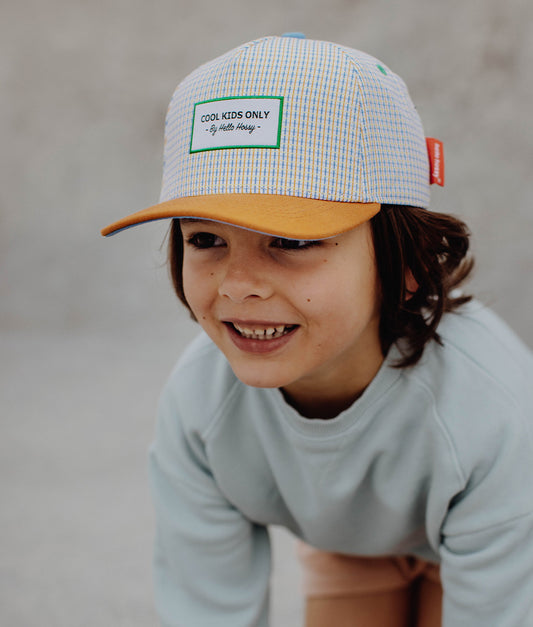 Casquette Enfants Vichy, visière courbée, éco-responsable, certifiée Oeko-Tex, dès 9 mois, Cool Kids Only !