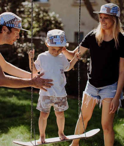 Casquette Parents-Enfants Patchwork, visière plate, matchy-matchy, éco-responsable, dès 9 mois, Cool Kids Only !