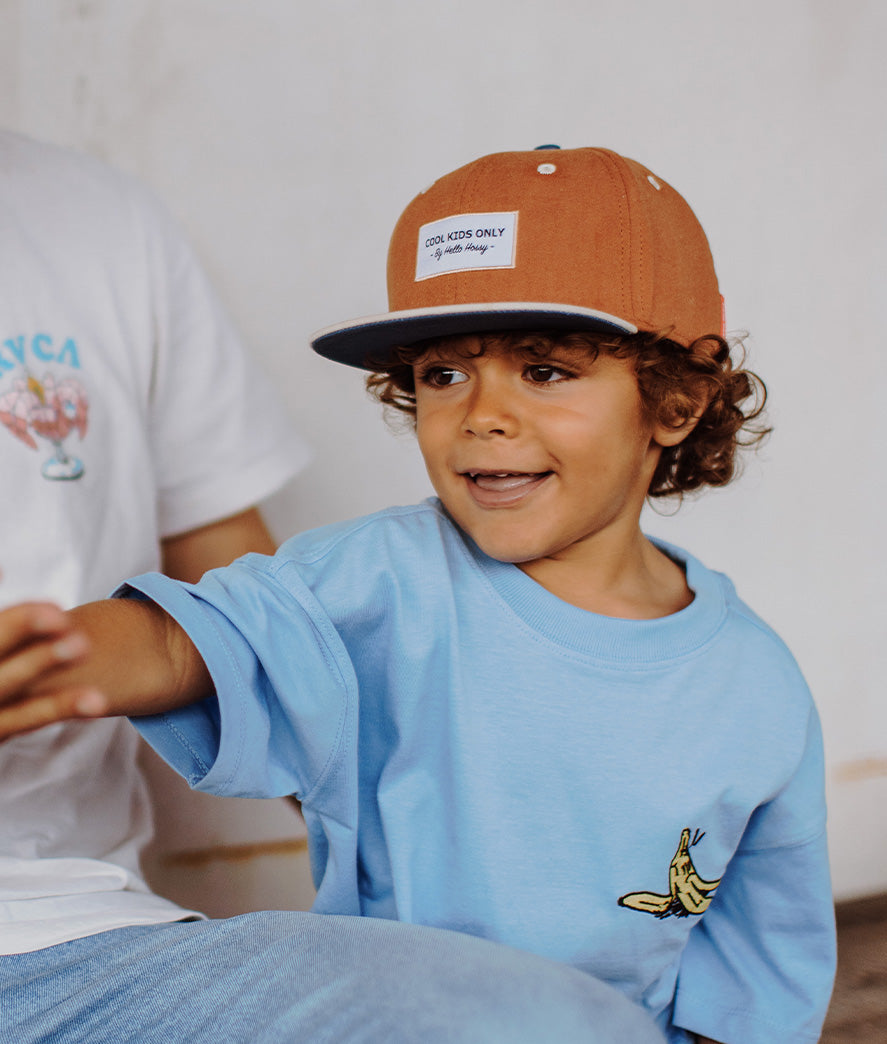 Casquette Enfants Mini Cookie, visière plate, 100% coton biologique, certifiée Oeko-Tex, dès 9 mois, Cool Kids Only !