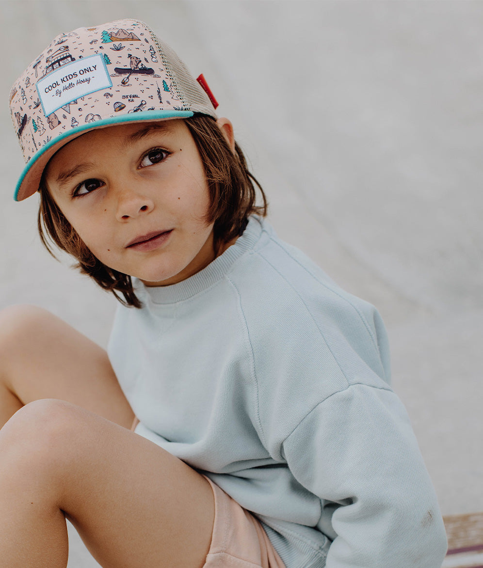 Casquette Enfants Road Trip, style Trucker, éco-responsable, certifiée Oeko-Tex, dès 9 mois, Cool Kids Only !