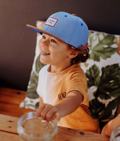 Casquette Enfants Mini Jean, visière plate, 100% coton biologique, certifiée Oeko-Tex, dès 9 mois, Cool Kids Only !