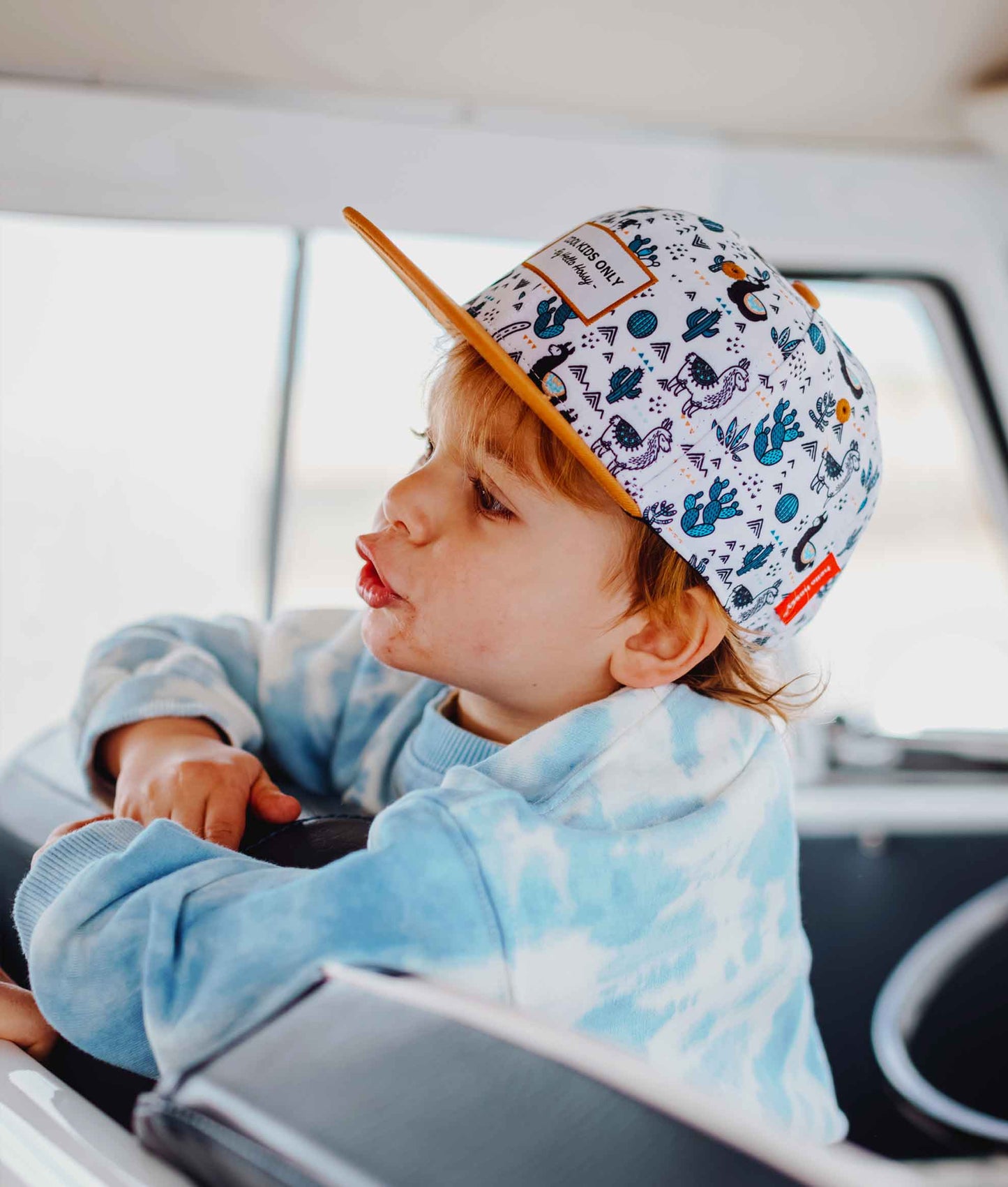 Casquette Enfants Lama, visière plate, éco-responsable, certifiée Oeko-Tex, dès 9 mois, Cool Kids Only !