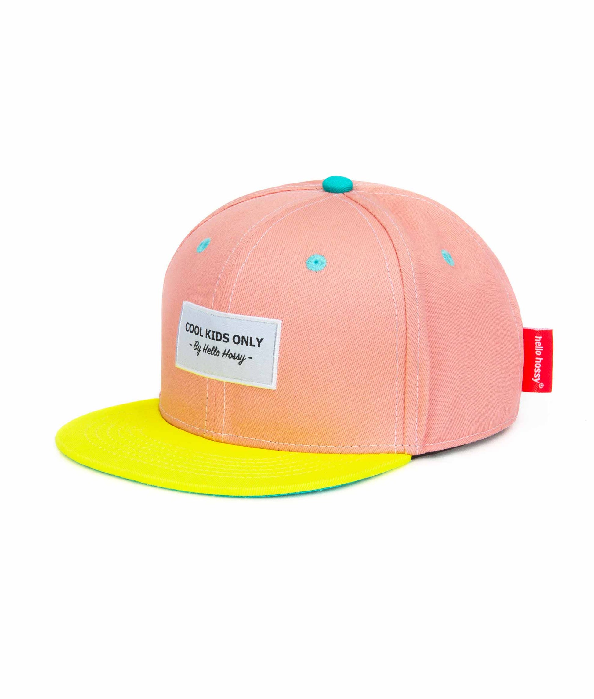 Casquette Enfants Mini Pink, visière plate, 100% coton biologique, certifiée Oeko-Tex, dès 9 mois, Cool Kids Only !