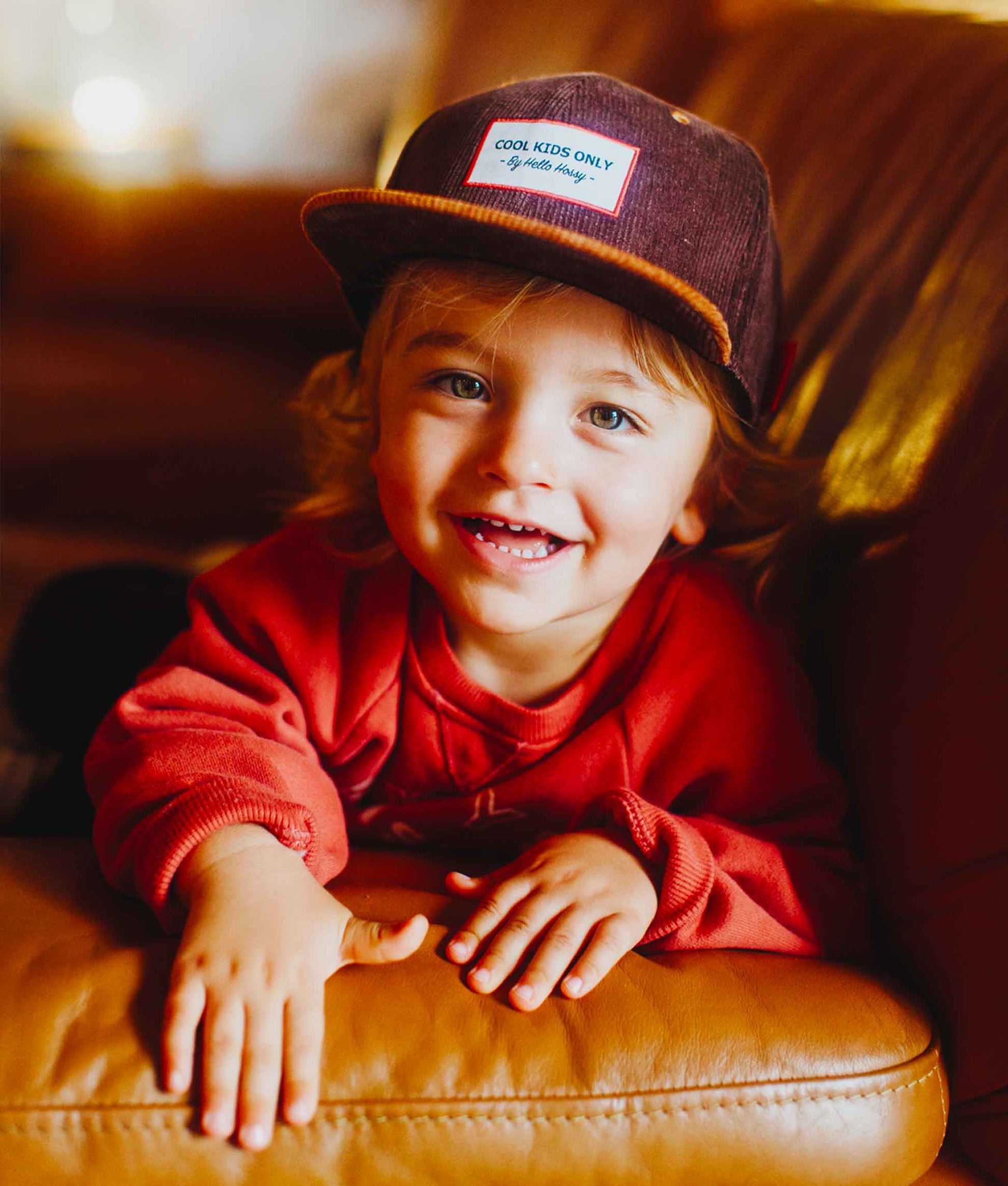 Casquette Enfants Sweet Brownie, visière plate, velours, certifiée Oeko-Tex, dès 9 mois, Cool Kids Only !